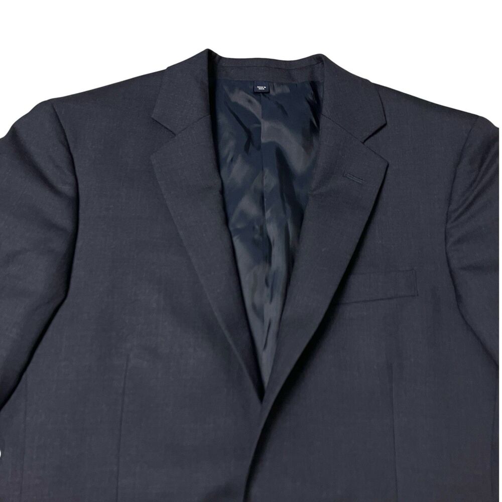 J Crew Suit Jacket Mens 36R Navy Worsted Wool Thompson Slim Fit Formal Blazer - Picture 4 of 16